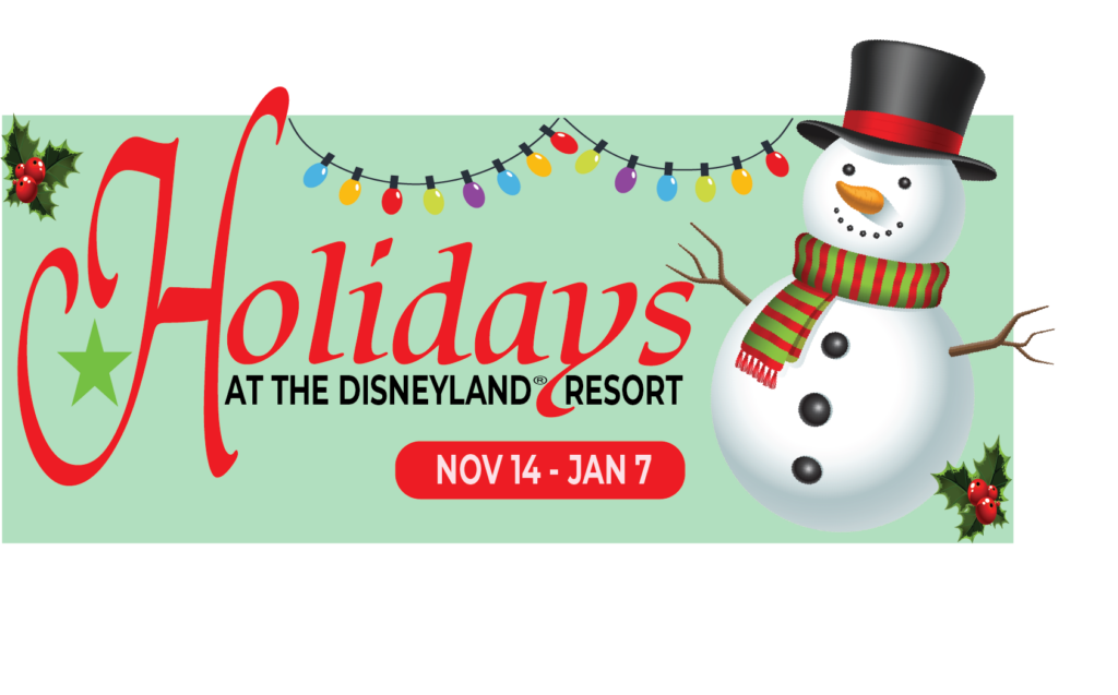 Holidays at Disneyland banner