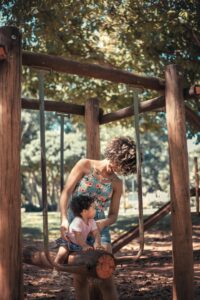 Mother and child in the park