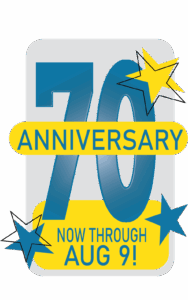 70th Anniversary banner