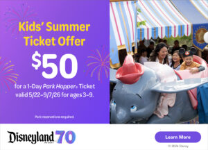 Disneyland Kids Summer offer - links to ticket store