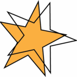 Orange star graphic