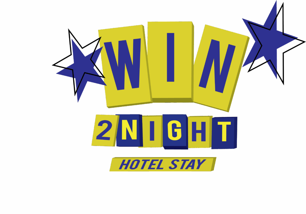 "Win a 2 night hotel stay" graphic