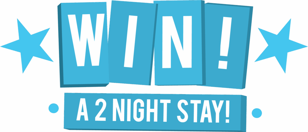 "Win a 2 night stay" graphic
