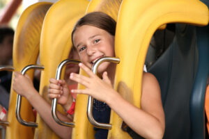 Picture of girl on a roller coaster
