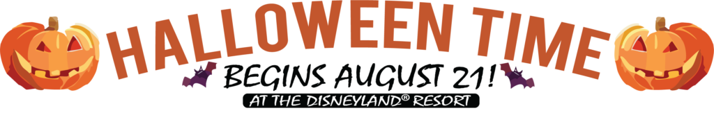 Halloween Time begins August 21 at the Dsineyland Resort - graphic