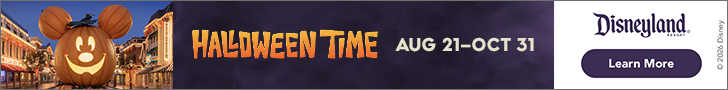 Halloween ticket banner that links to the DIsneyland ticket store