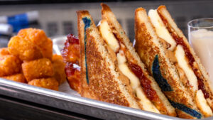 Image of a sandwich with tater tots